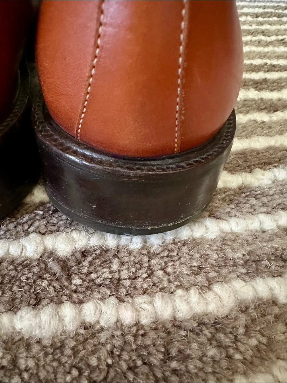 Ermenegildo Zegna Men's Tan Leather Lace-Up Boots